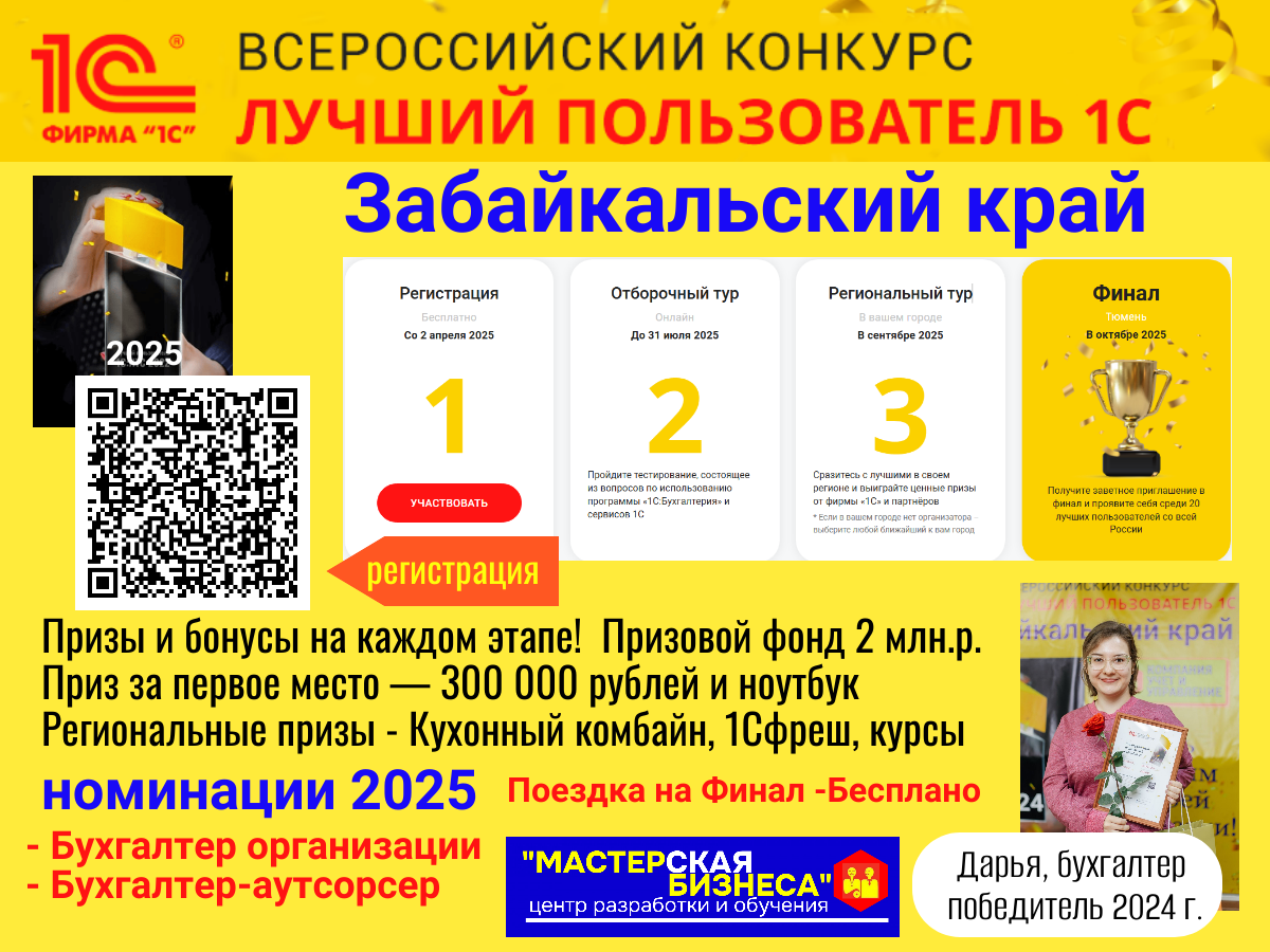 Всероссийский профессиональный конкурс Лучший пользователь 1С 2025 год